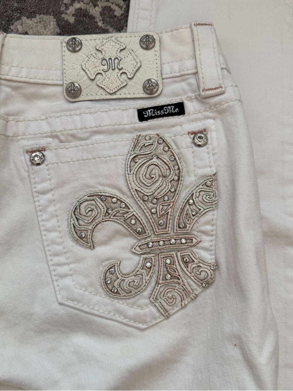 Miss Me Signature Skinny White Denim NWT JP599052 - Picture 8 of 13